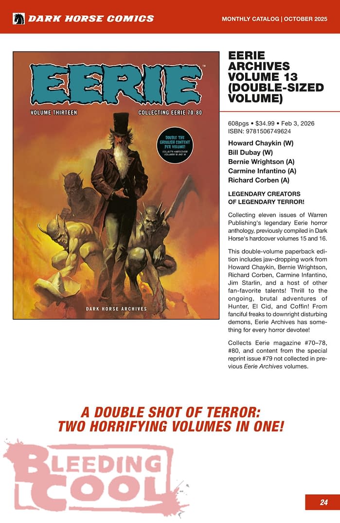 Dark Horse Comics December 2025 Solicits