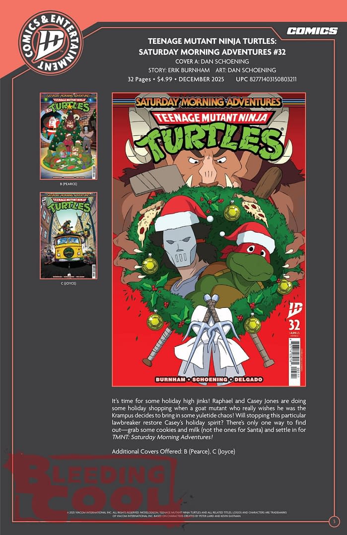 IDW December 2025 Solicits & Solicitations