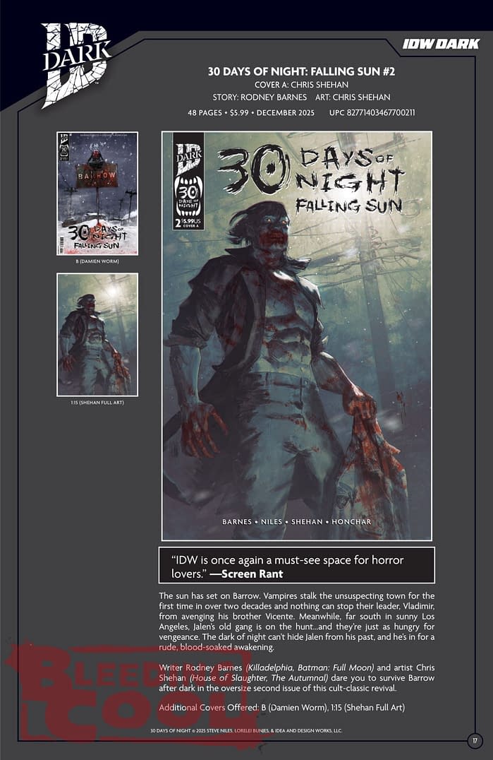 IDW December 2025 Solicits & Solicitations