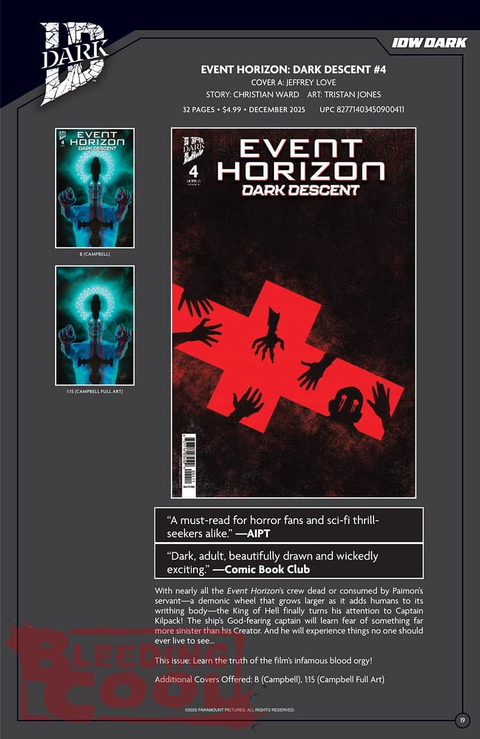 IDW December 2025 Solicits & Solicitations