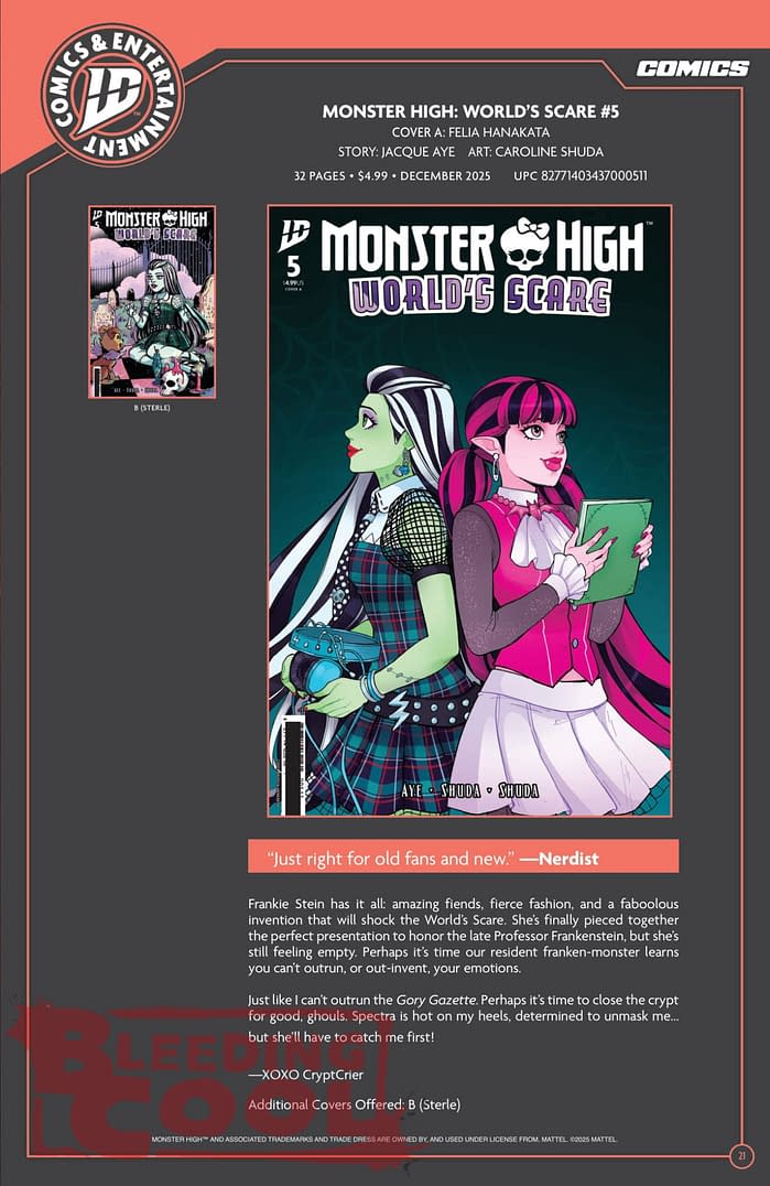 IDW December 2025 Solicits & Solicitations