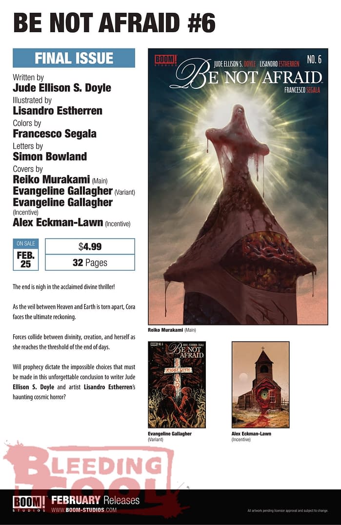 Boom Studios February 2026 Full Solicits