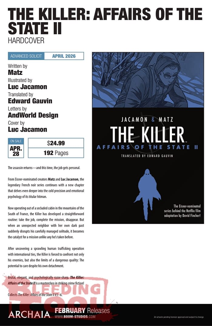 Boom Studios February 2026 Full Solicits