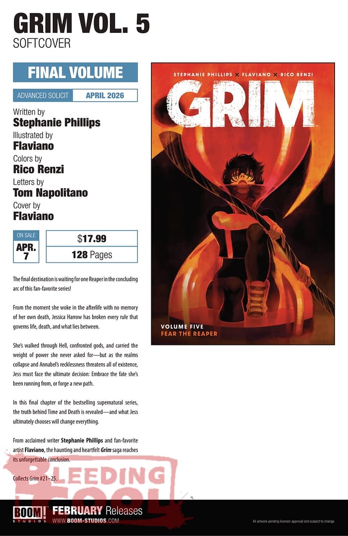 Boom Studios February 2026 Full Solicits