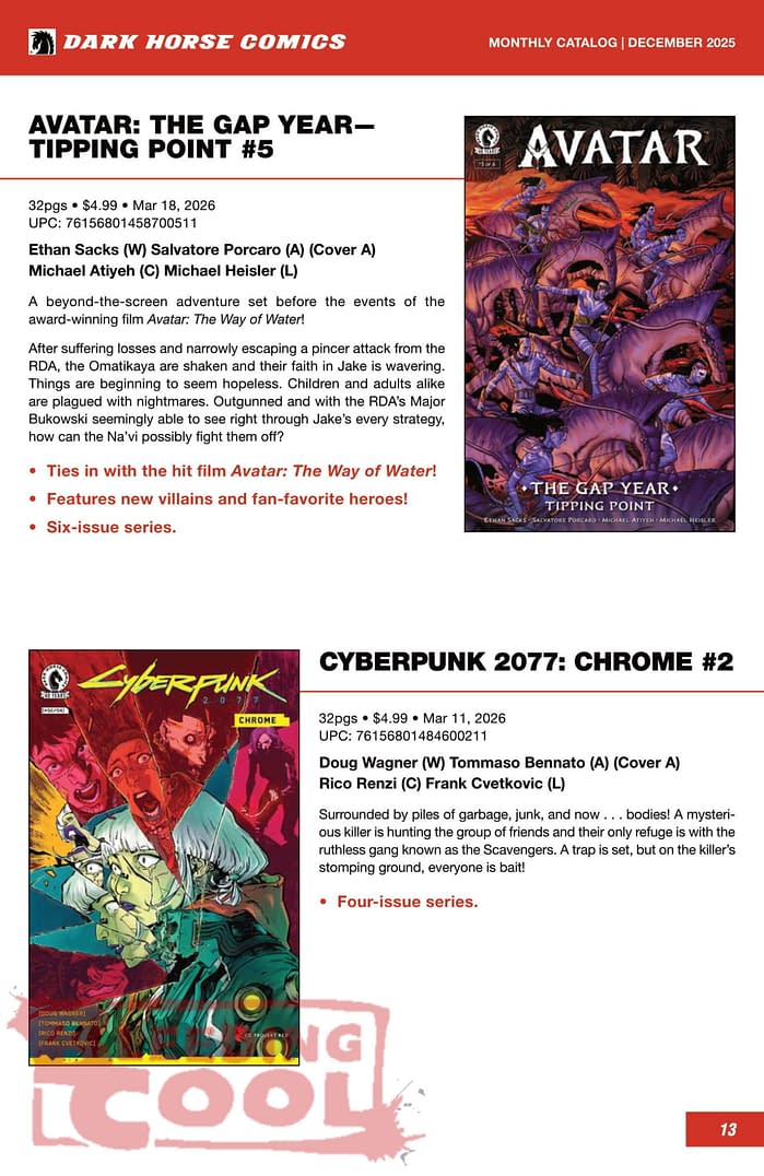 Dark Horse Comics March 2026 Solicits