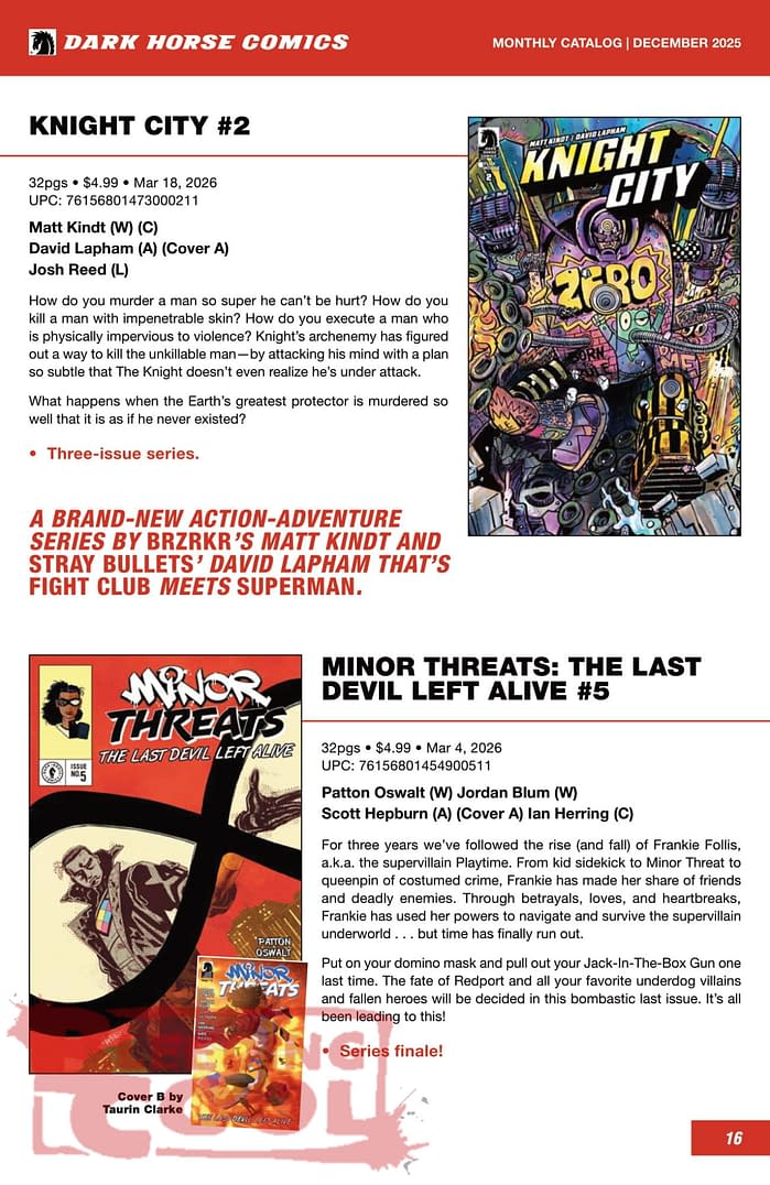 Dark Horse Comics March 2026 Solicits