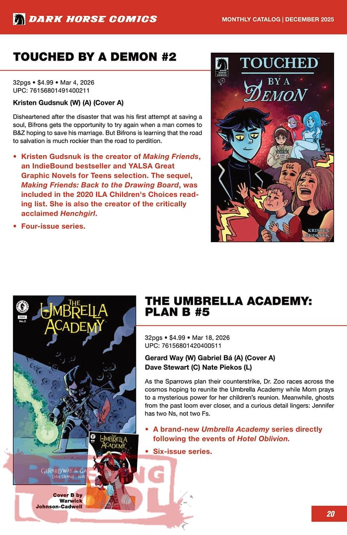 Dark Horse Comics March 2026 Solicits