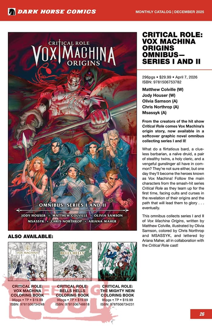 Dark Horse Comics March 2026 Solicits