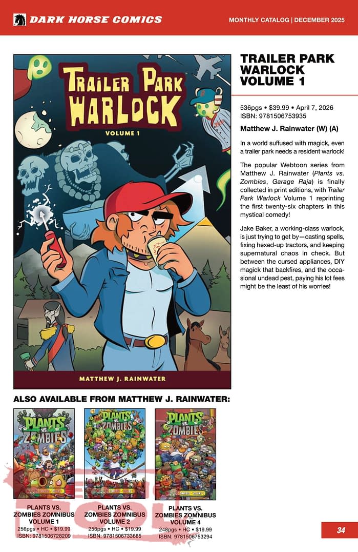 Dark Horse Comics March 2026 Solicits