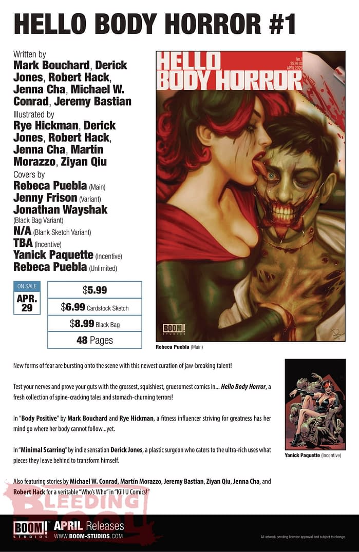 Boom Studios April 2026 Full Solicits