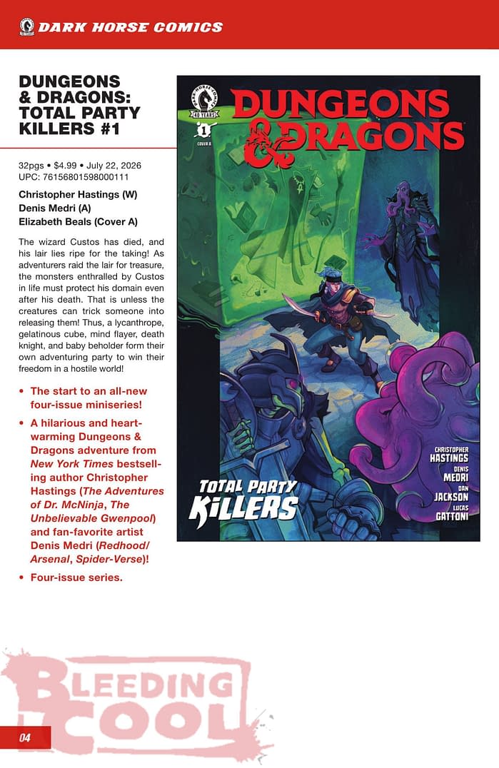 Dark Horse Comics July 2026 Full Solicits And Solicitations