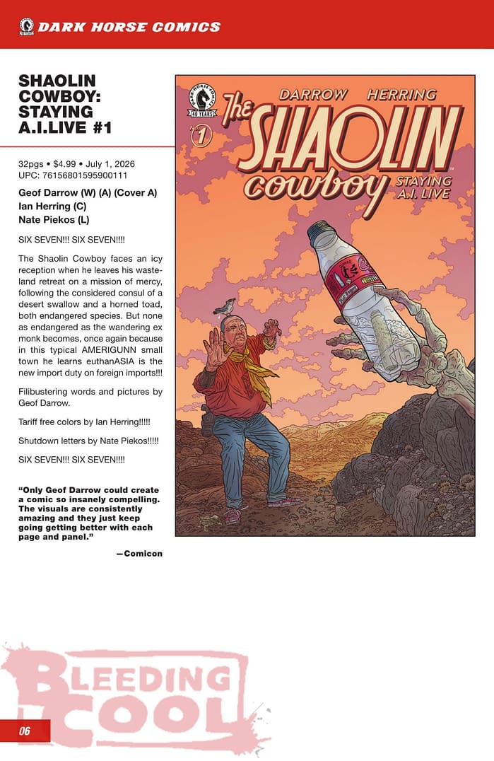 Dark Horse Comics July 2026 Full Solicits And Solicitations