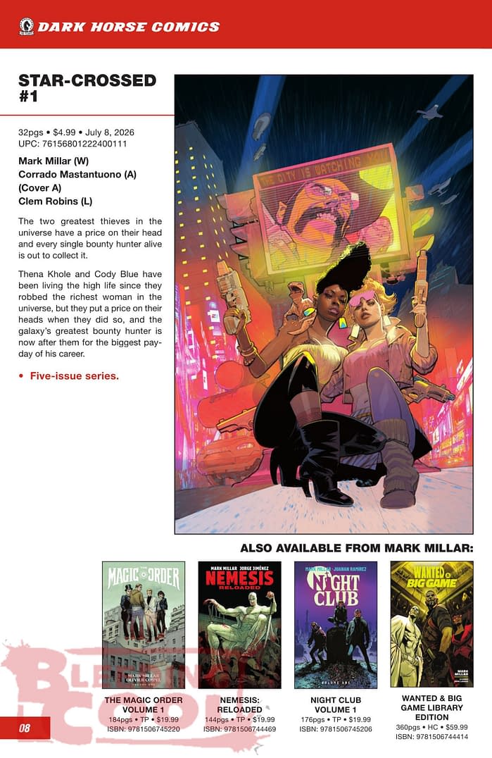 Dark Horse Comics July 2026 Full Solicits And Solicitations