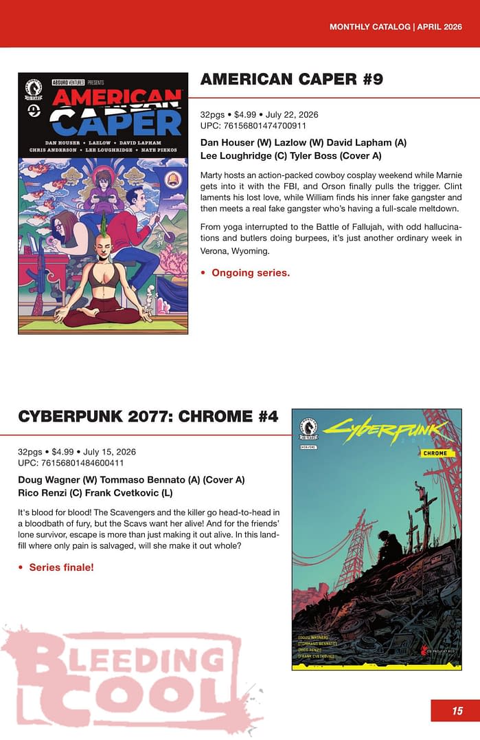Dark Horse Comics July 2026 Full Solicits And Solicitations