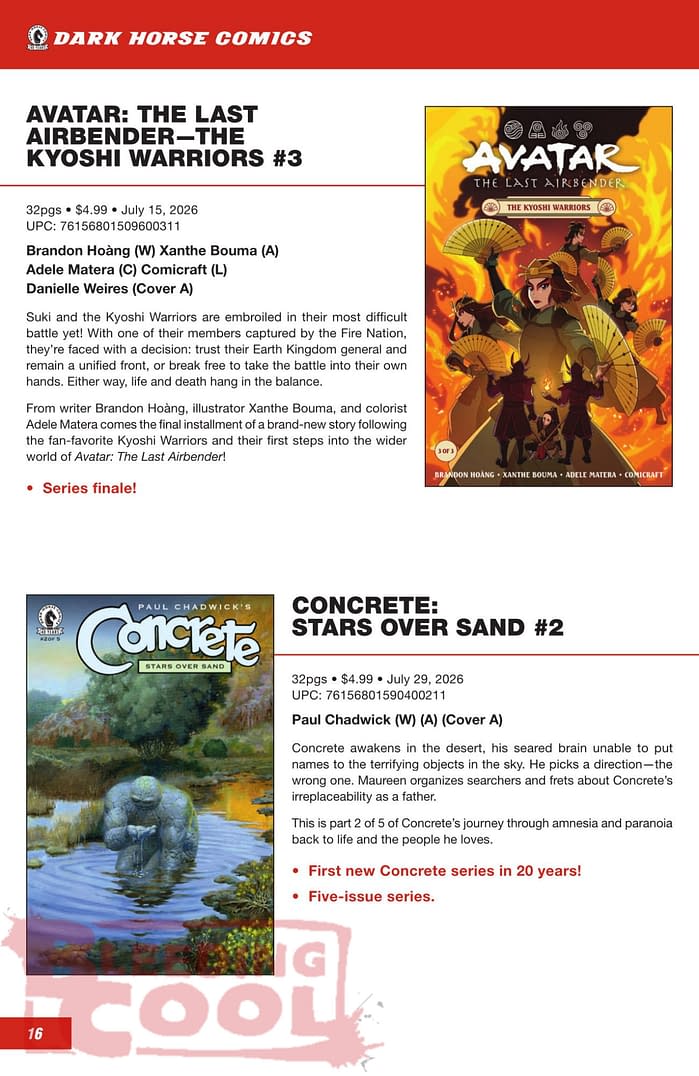 Dark Horse Comics July 2026 Full Solicits And Solicitations