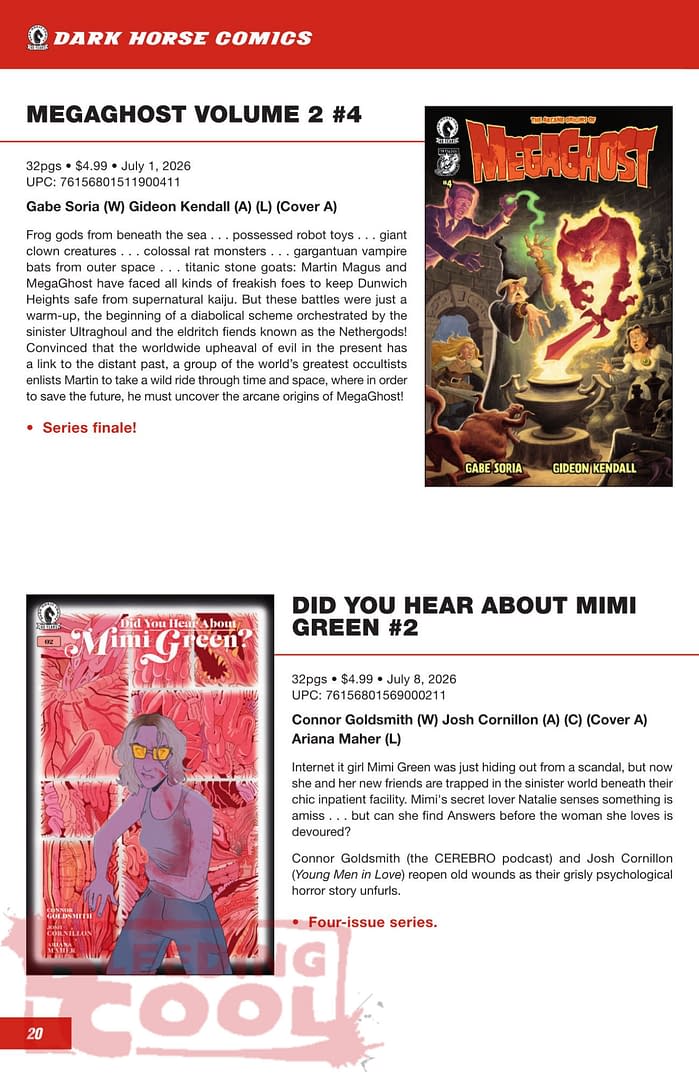 Dark Horse Comics July 2026 Full Solicits And Solicitations