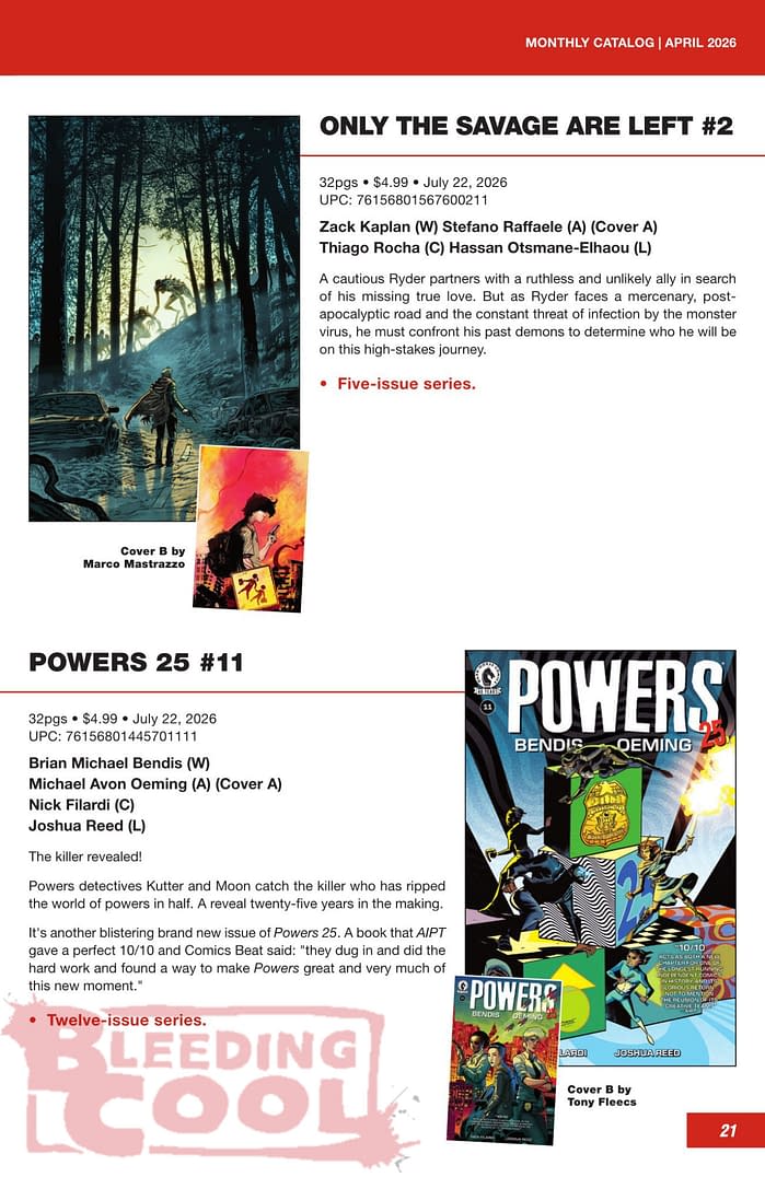 Dark Horse Comics July 2026 Full Solicits And Solicitations
