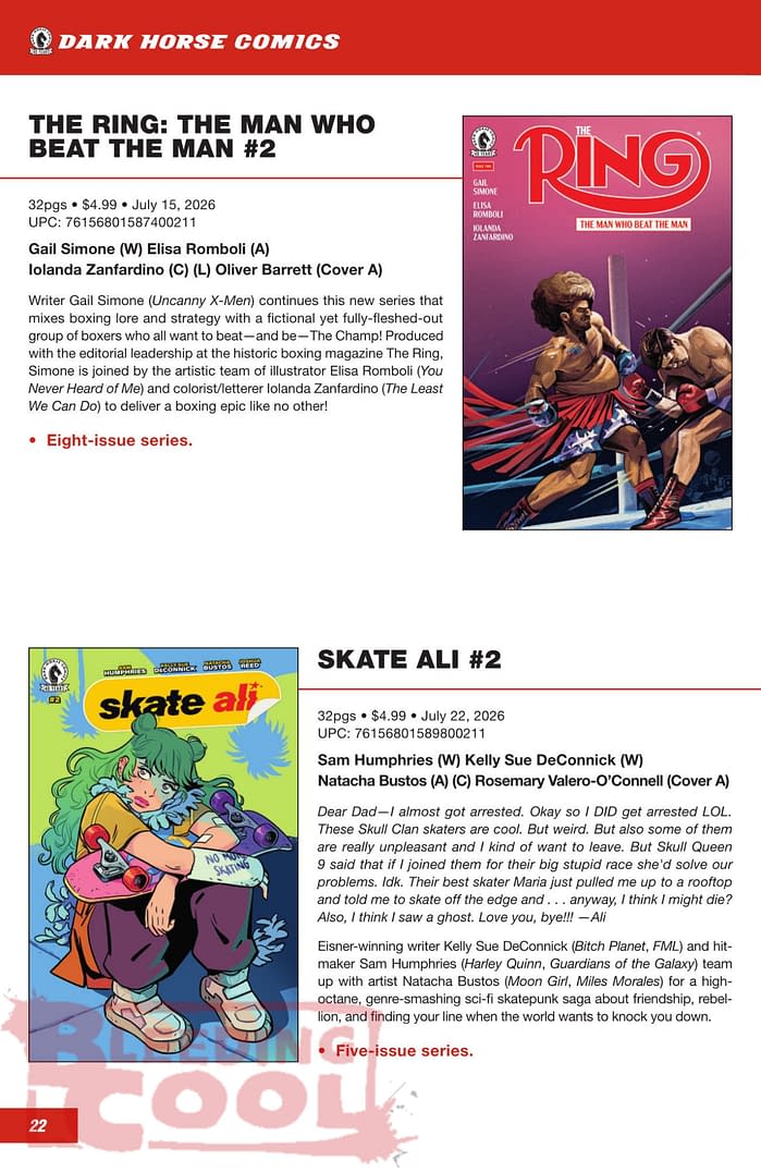 Dark Horse Comics July 2026 Full Solicits And Solicitations