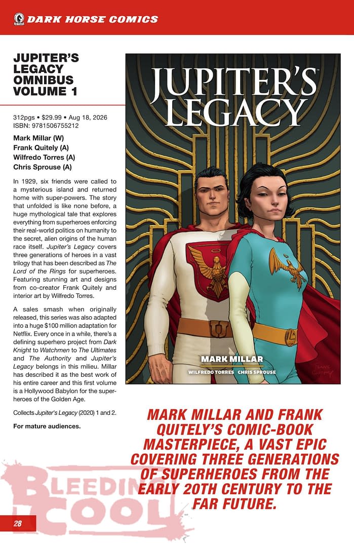 Dark Horse Comics July 2026 Full Solicits And Solicitations