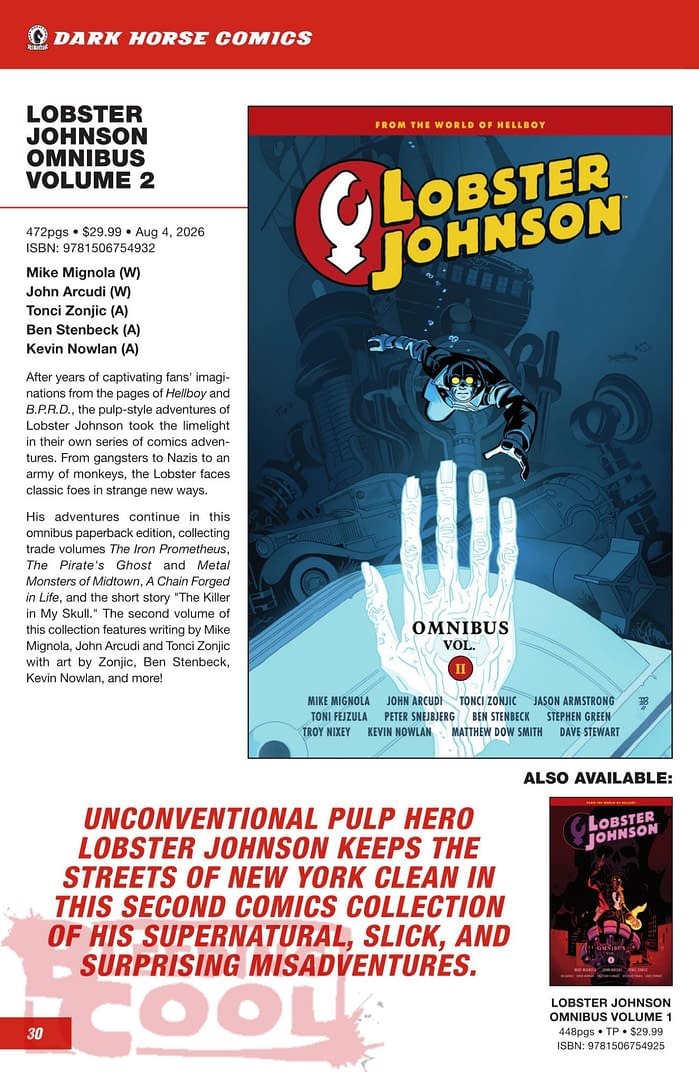 Dark Horse Comics July 2026 Full Solicits And Solicitations