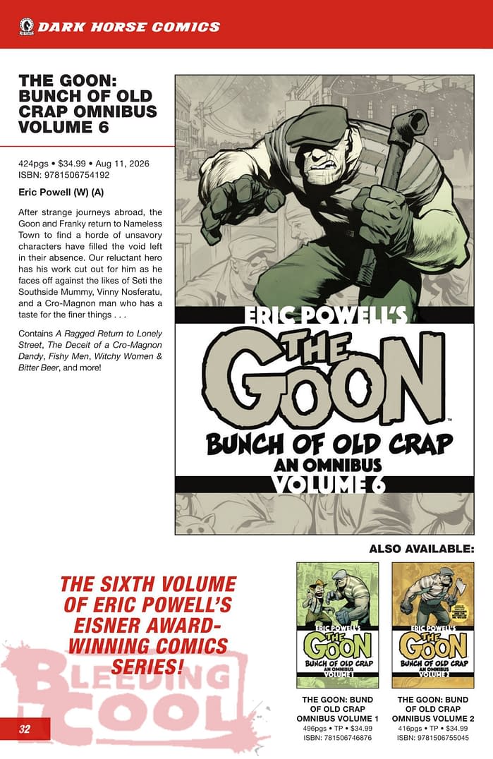 Dark Horse Comics July 2026 Full Solicits And Solicitations