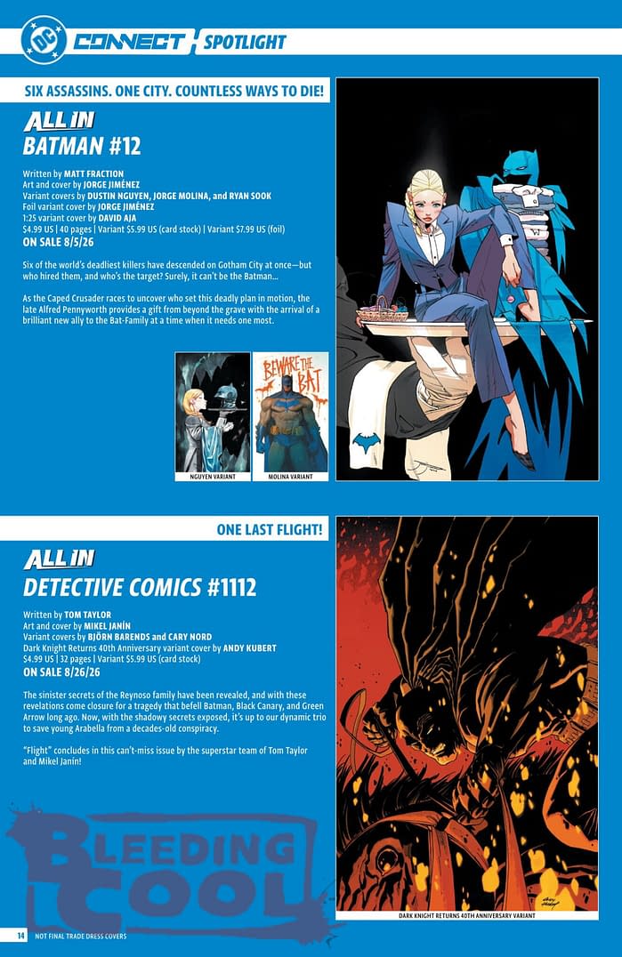 DC Comics August 2026 Solicits And Solicitations