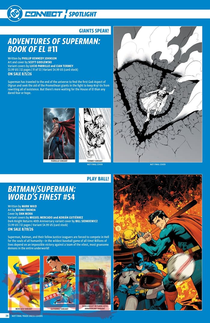 DC Comics August 2026 Solicits And Solicitations