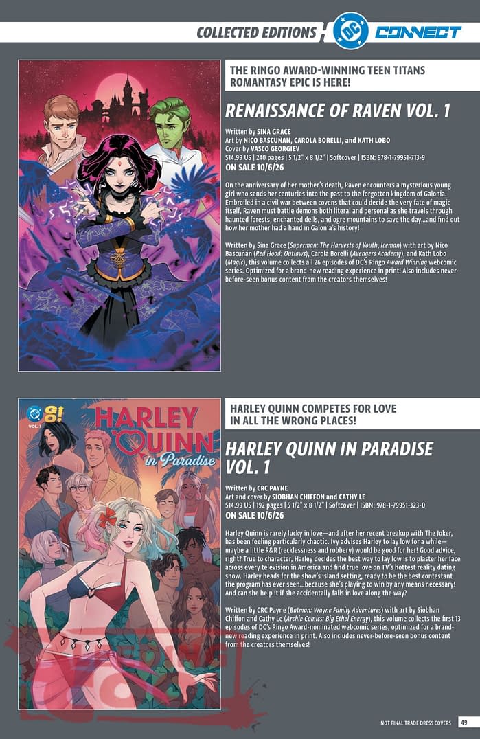 DC Comics August 2026 Solicits And Solicitations