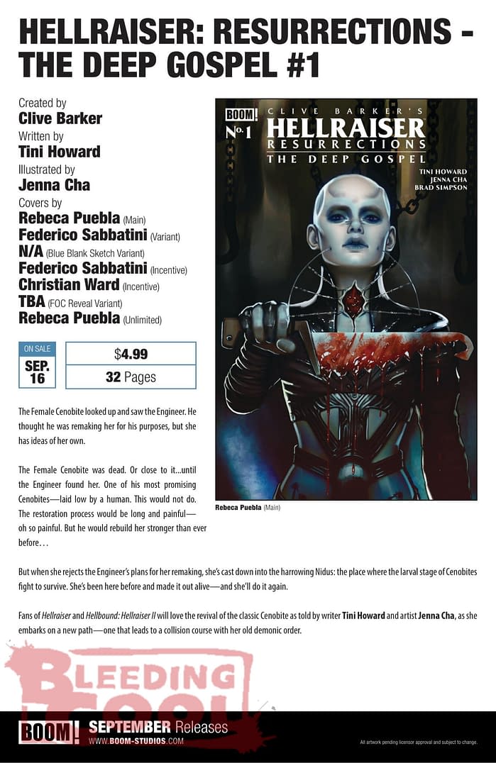 Exclusive: Boom Studios Official September 2026 Full Solicits