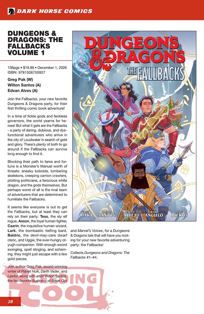 Dark Horse Comics' Official Full October 2026 Solicits