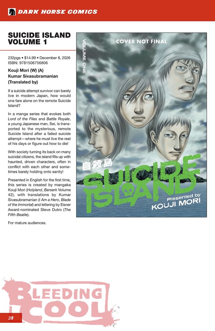 Dark Horse Comics' Official Full October 2026 Solicits