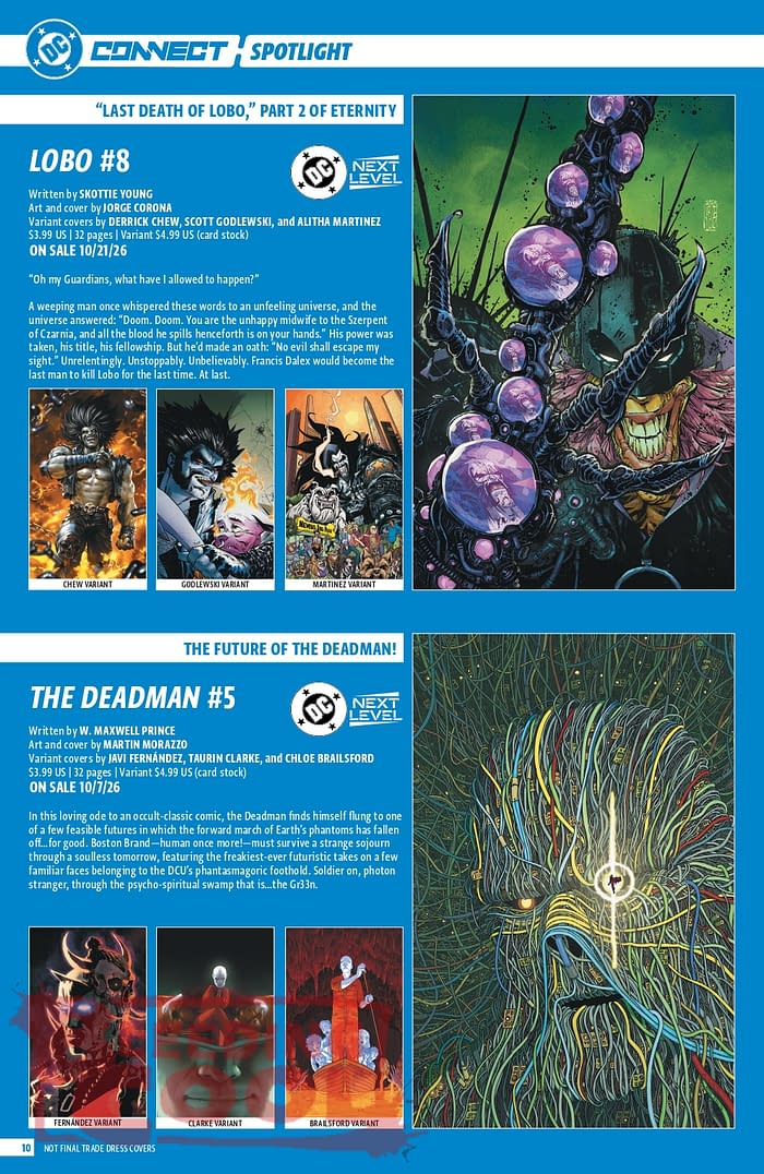 Official: DC Comic Full October 2026 Solicits And Solicitations