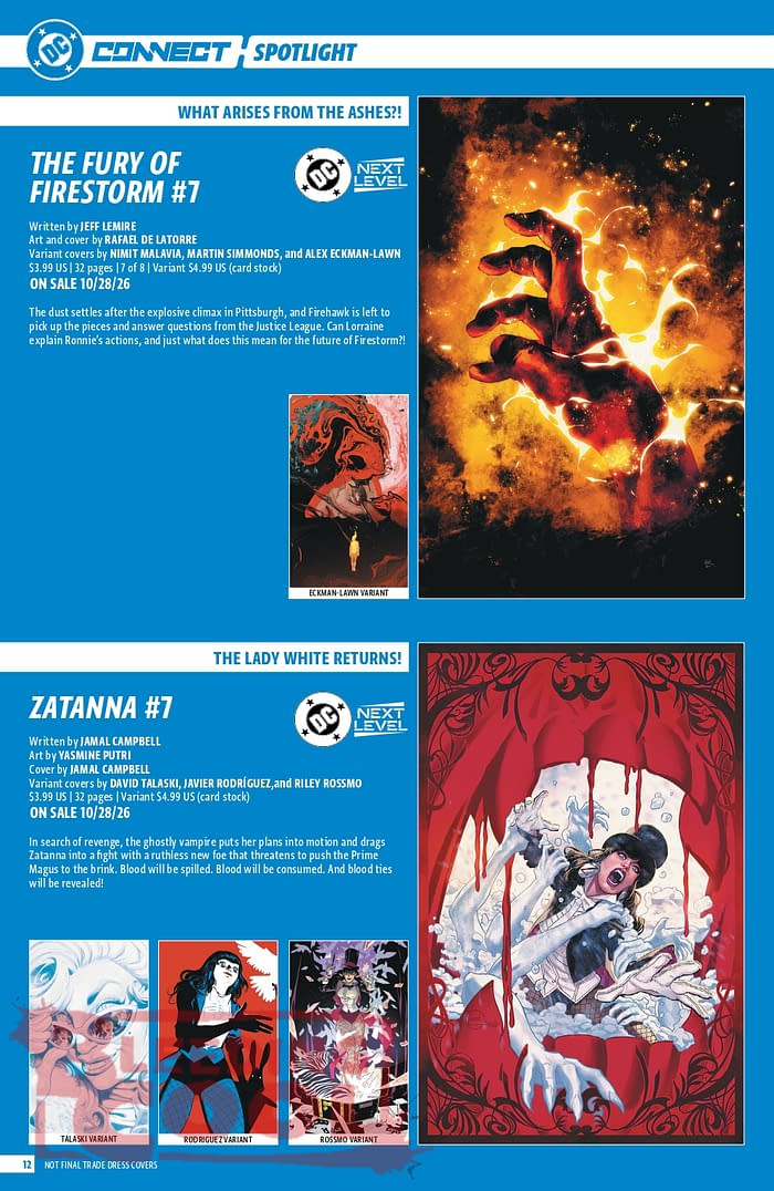 Official: DC Comic Full October 2026 Solicits And Solicitations