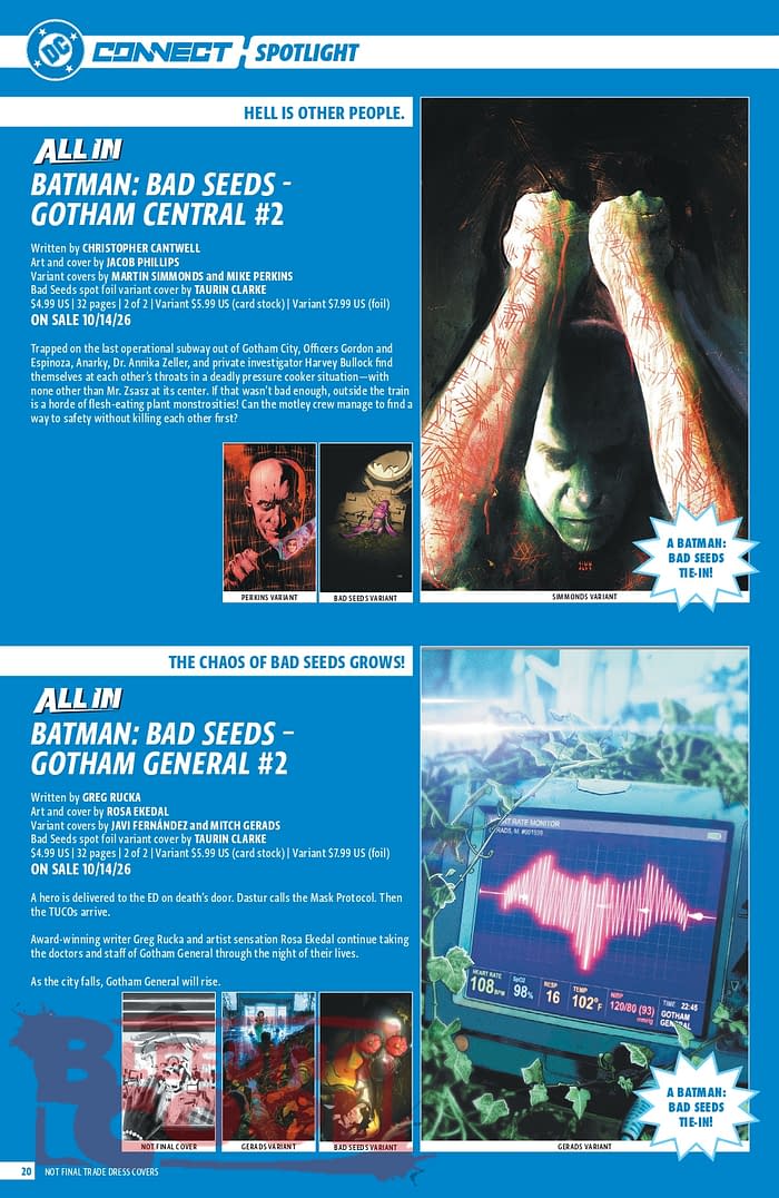 Official: DC Comic Full October 2026 Solicits And Solicitations