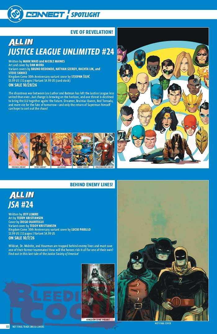 Official: DC Comic Full October 2026 Solicits And Solicitations