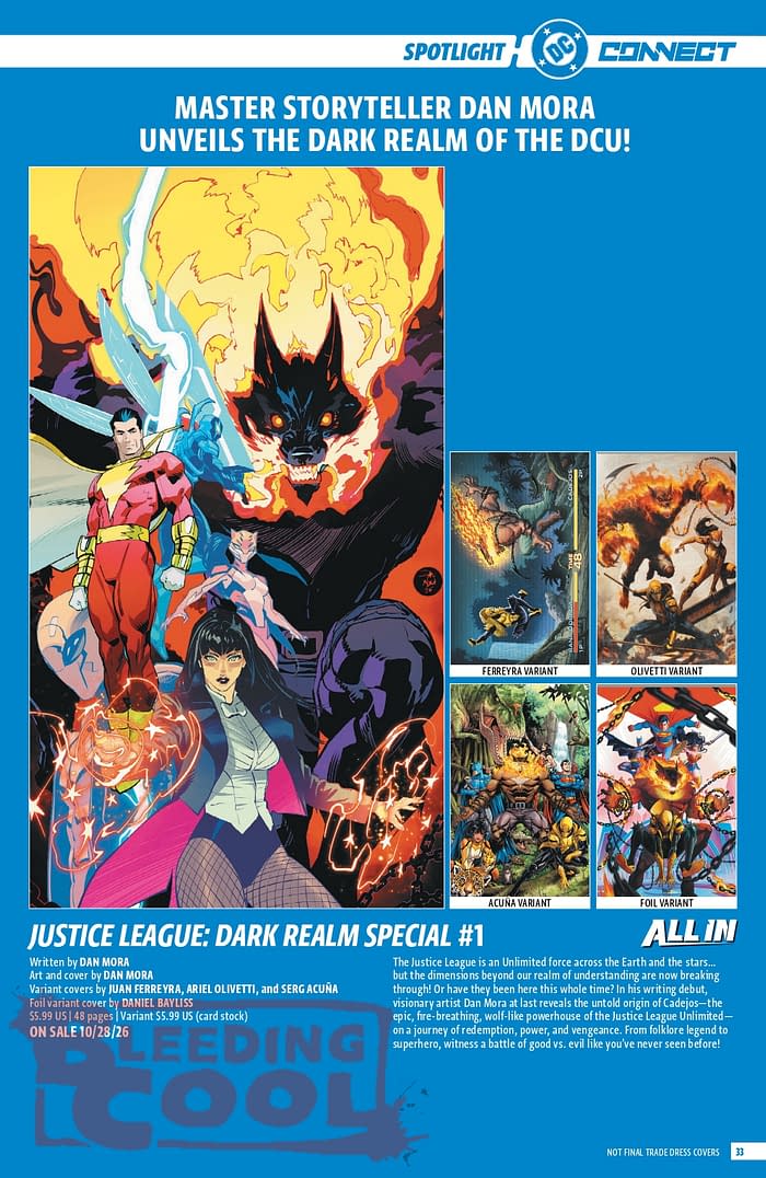 Official: DC Comic Full October 2026 Solicits And Solicitations
