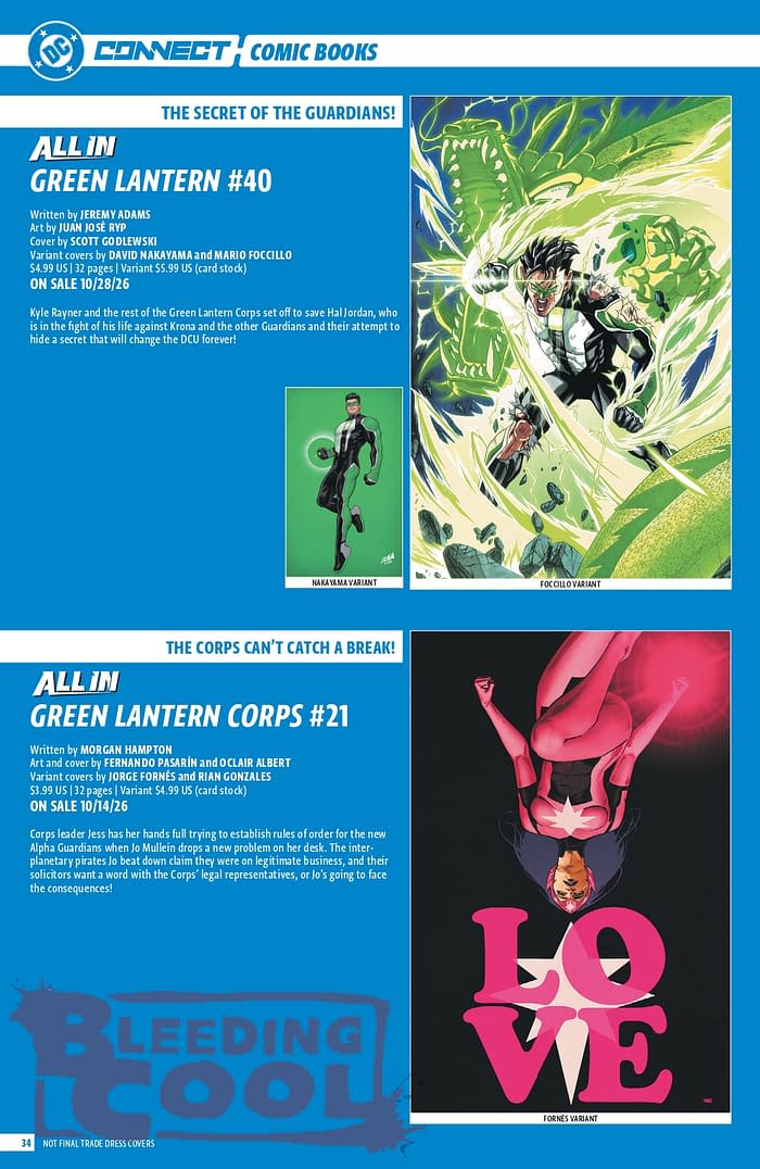 Official: DC Comic Full October 2026 Solicits And Solicitations