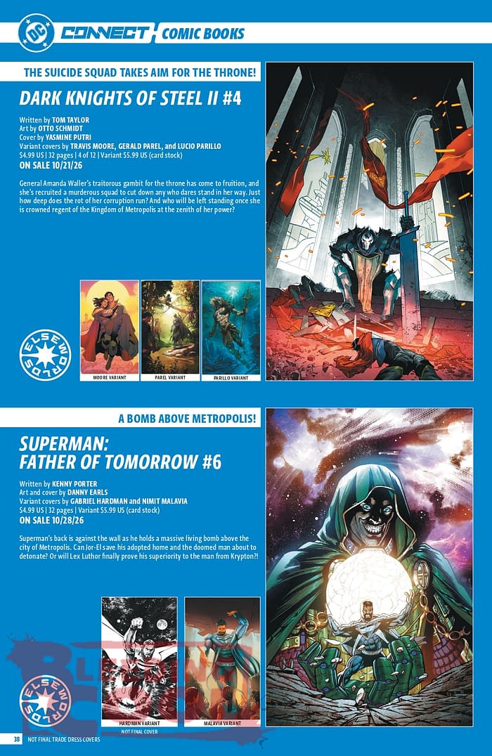 Official: DC Comic Full October 2026 Solicits And Solicitations