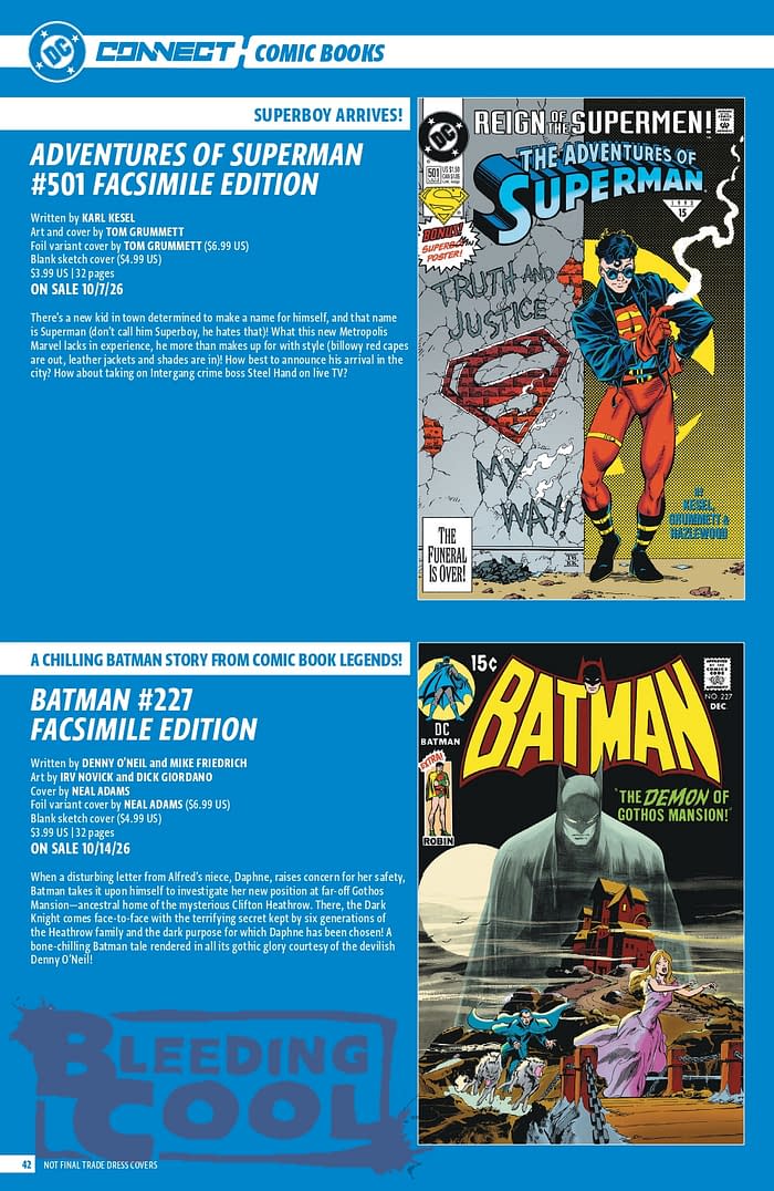 Official: DC Comic Full October 2026 Solicits And Solicitations