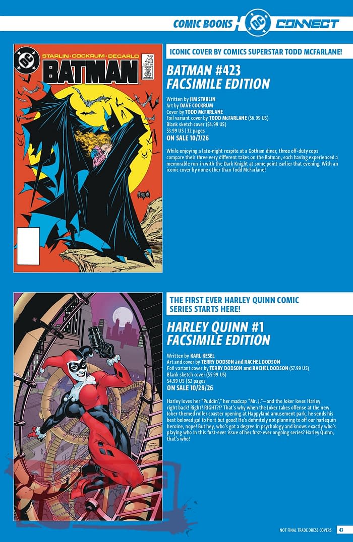 Official: DC Comic Full October 2026 Solicits And Solicitations