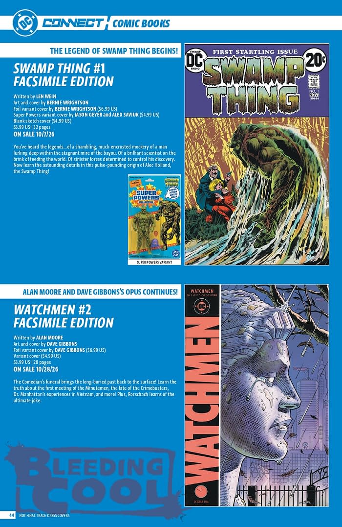 Official: DC Comic Full October 2026 Solicits And Solicitations