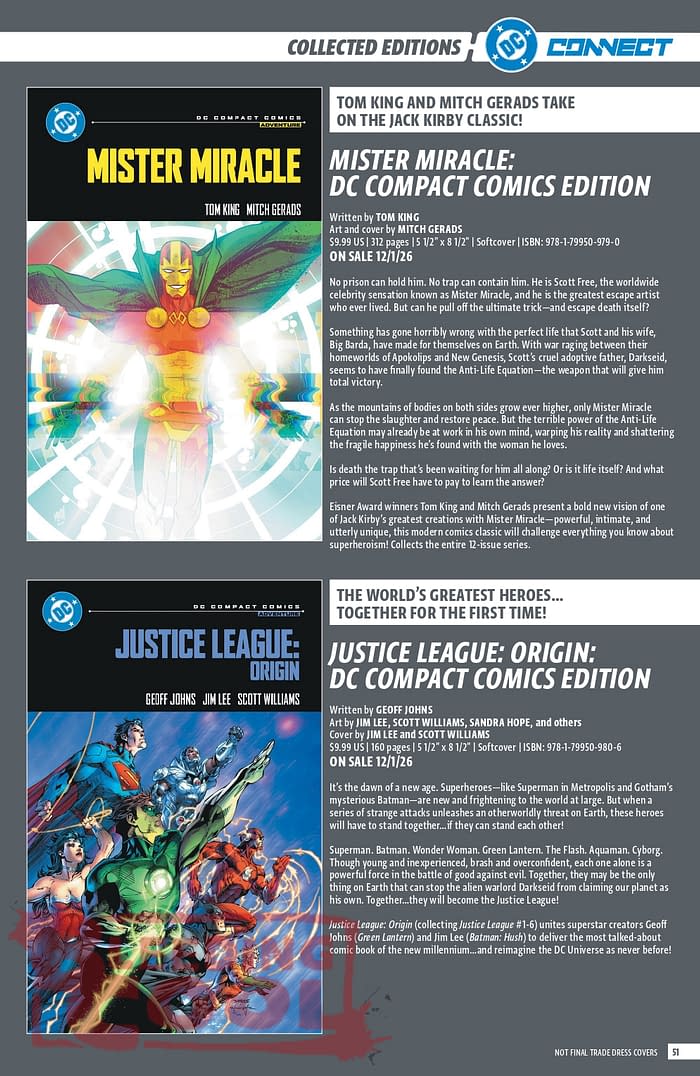 Official: DC Comic Full October 2026 Solicits And Solicitations