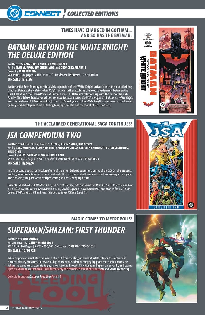 Official: DC Comic Full October 2026 Solicits And Solicitations
