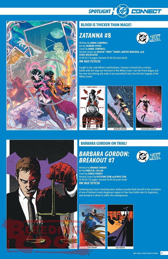 DC Comics Full Official November 2026 Solicits