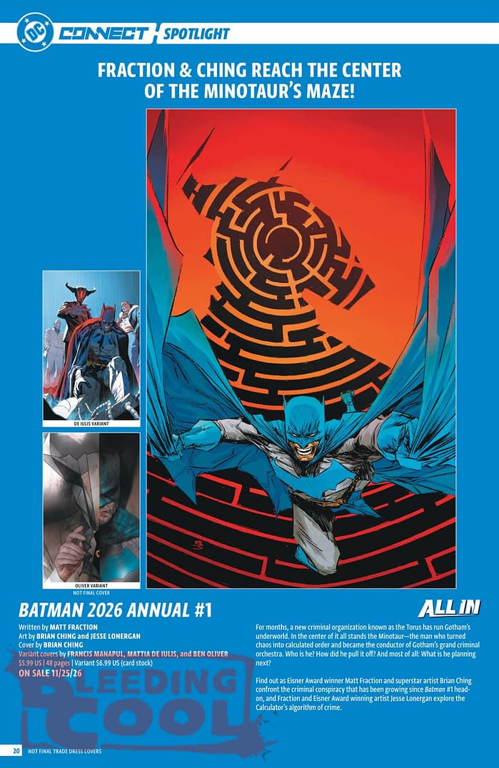 DC Comics Full Official November 2026 Solicits