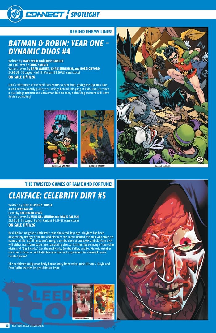 DC Comics Full Official November 2026 Solicits