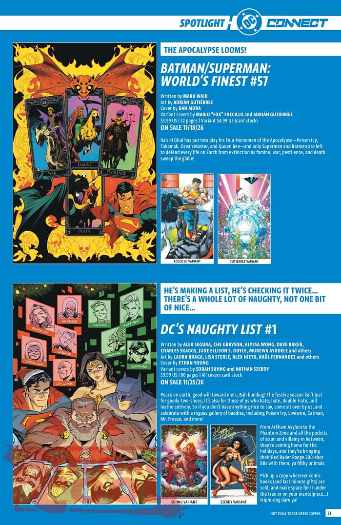 DC Comics Full Official November 2026 Solicits