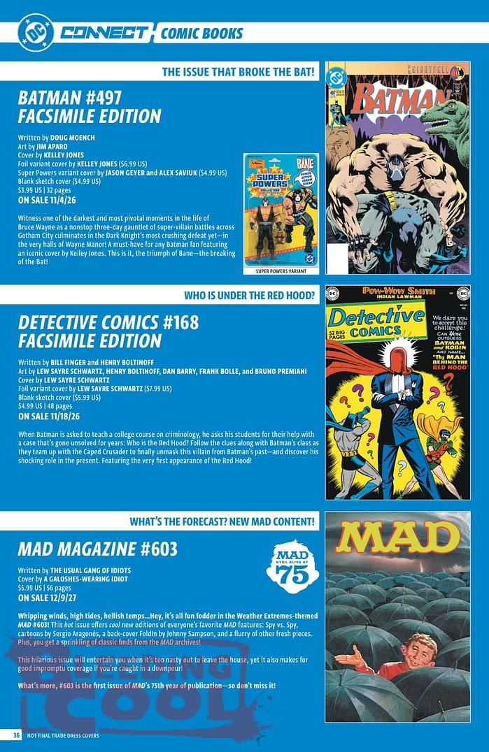 DC Comics Full Official November 2026 Solicits And Solicitations