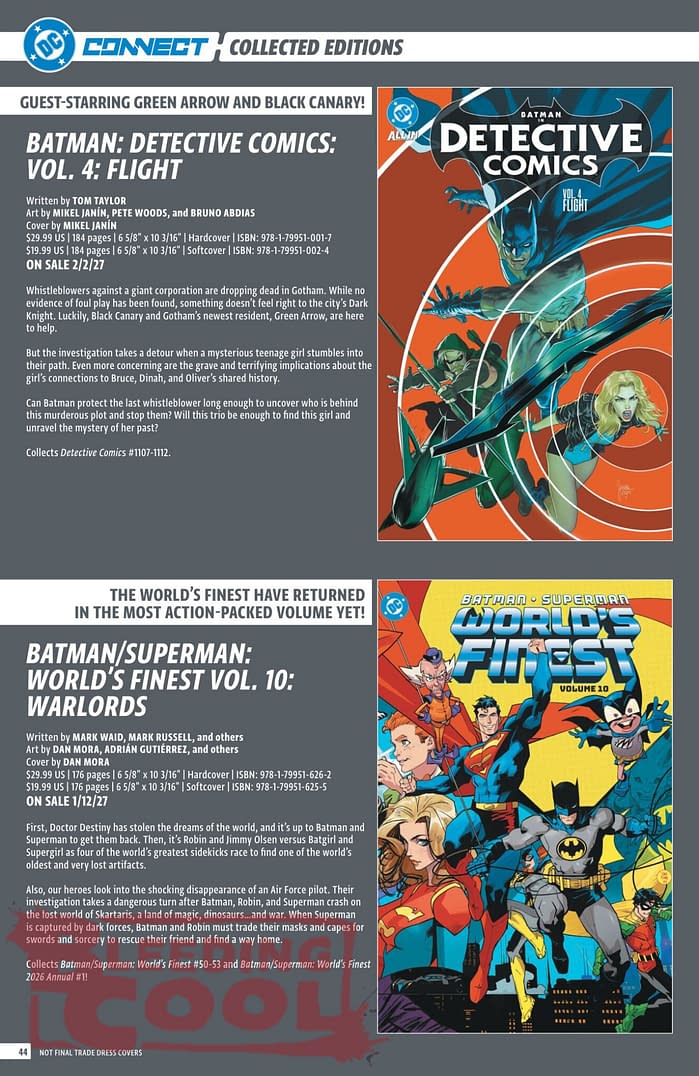 DC Comics Full Official November 2026 Solicits And Solicitations