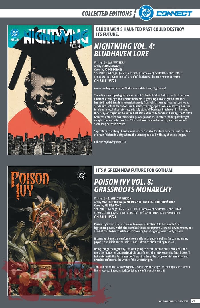 DC Comics Full Official November 2026 Solicits And Solicitations
